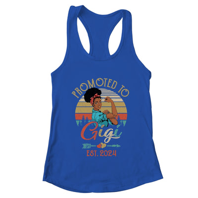 Promoted To Gigi Est 2024 Vintage First Time Gigi Shirt & Tank Top | teecentury