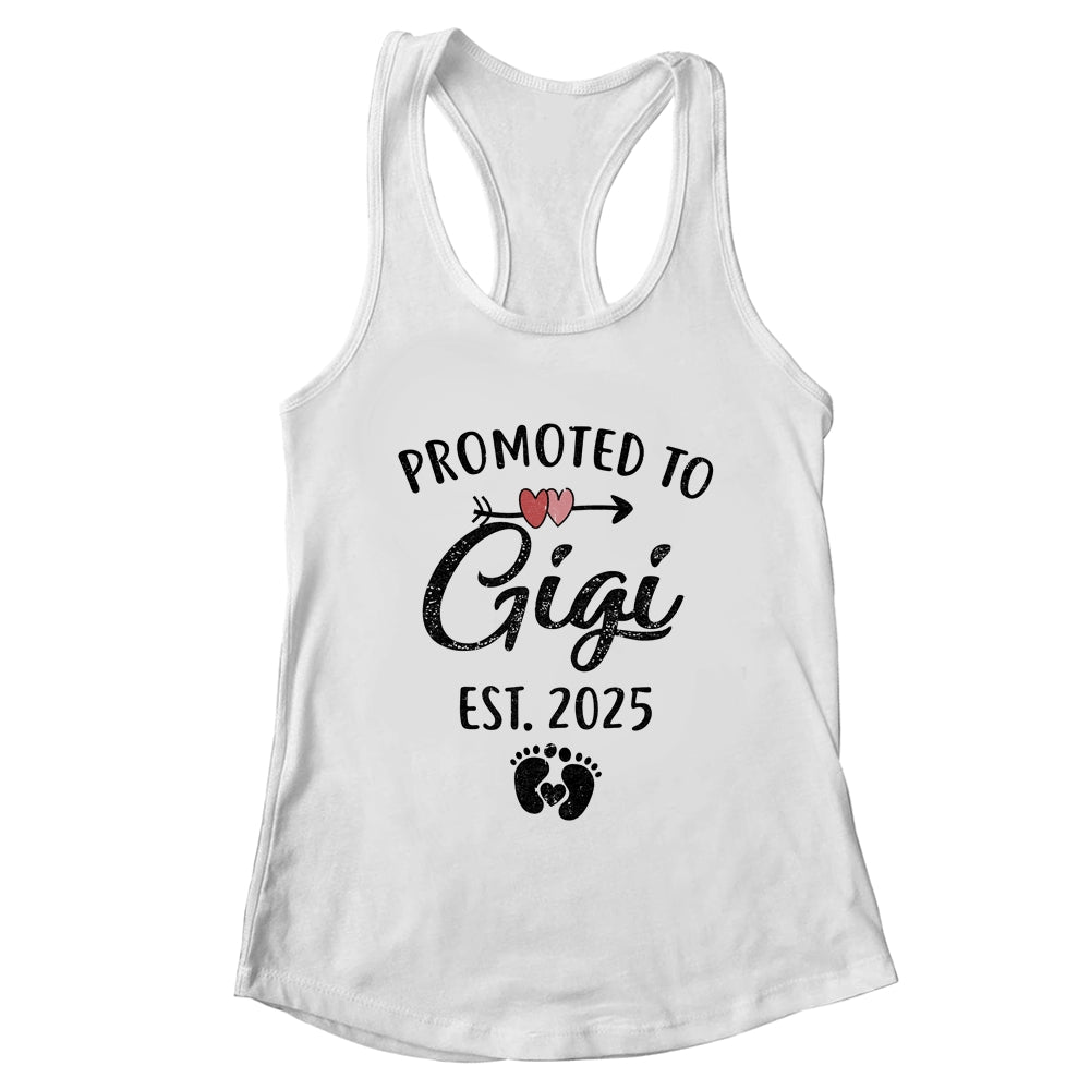 Promoted To Gigi Est 2025 First Time Mothers Day Shirt & Tank Top | teecentury