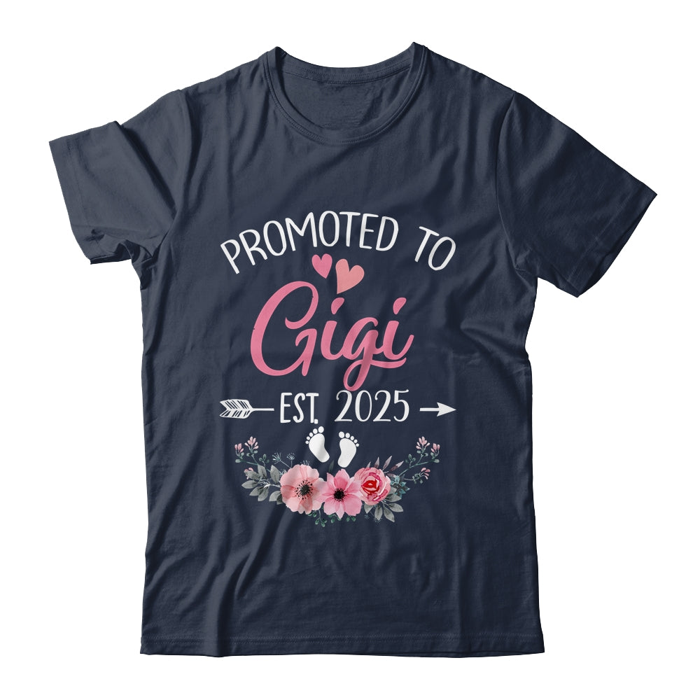 Promoted To Gigi Est 2025 Mothers Day First Time Shirt & Tank Top | teecentury