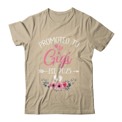 Promoted To Gigi Est 2025 Mothers Day First Time Shirt & Tank Top | teecentury