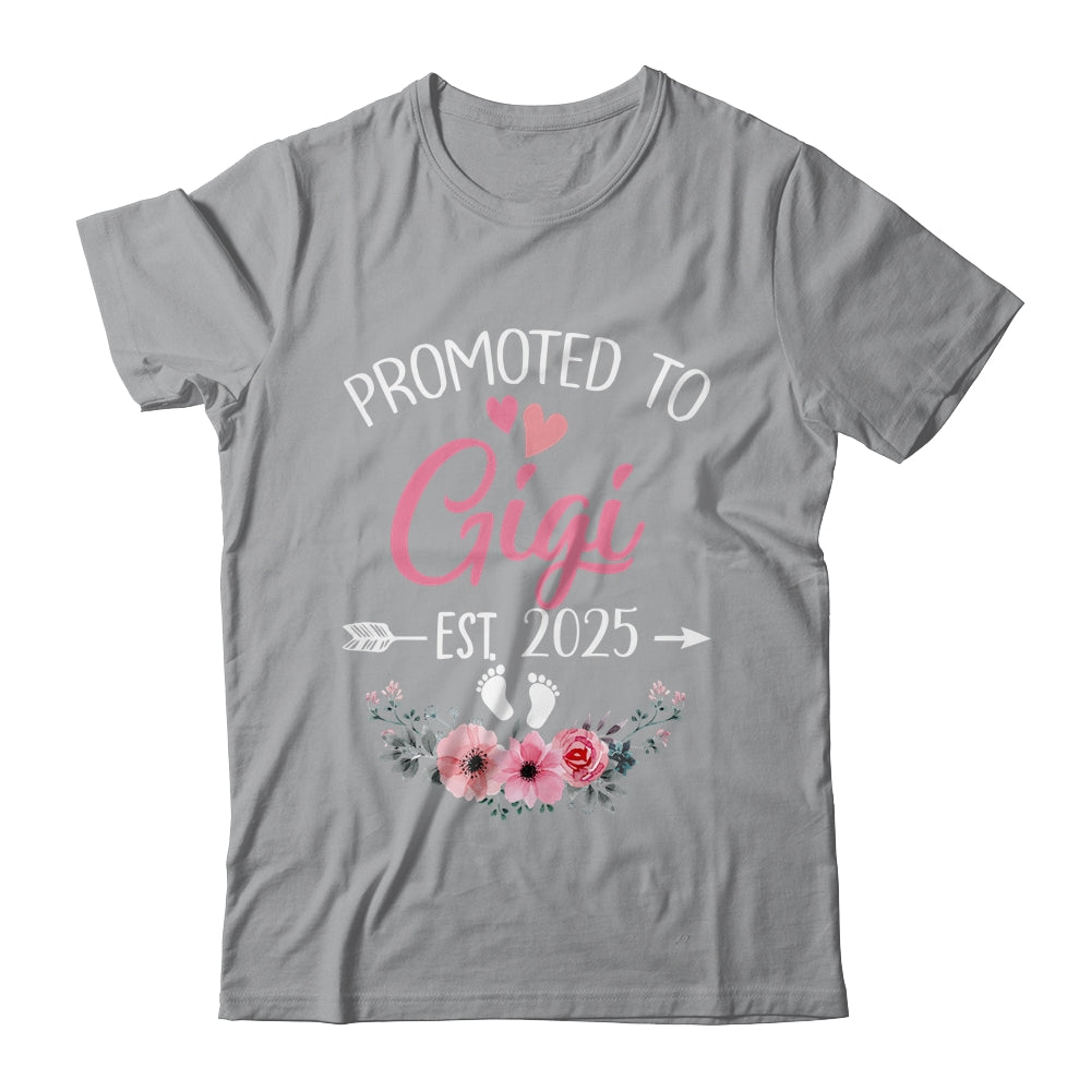 Promoted To Gigi Est 2025 Mothers Day First Time Shirt & Tank Top | teecentury