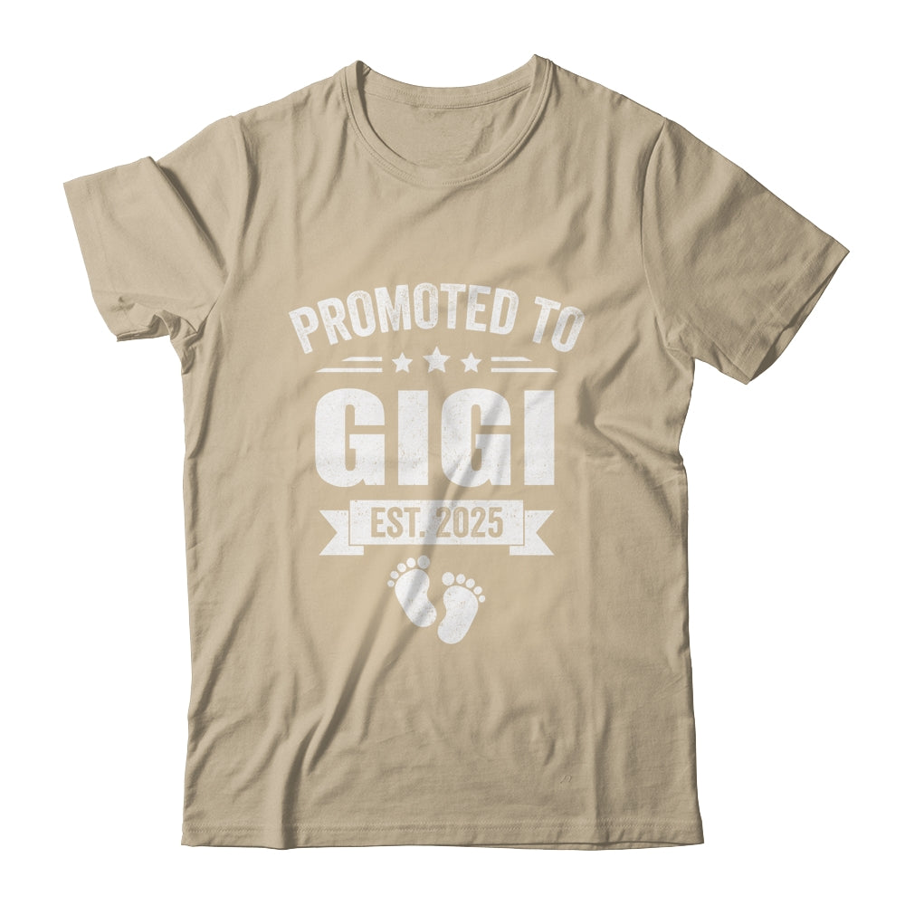 Promoted To Gigi Est 2025 Mothers Day First Time New Gigi Shirt & Tank Top | teecentury