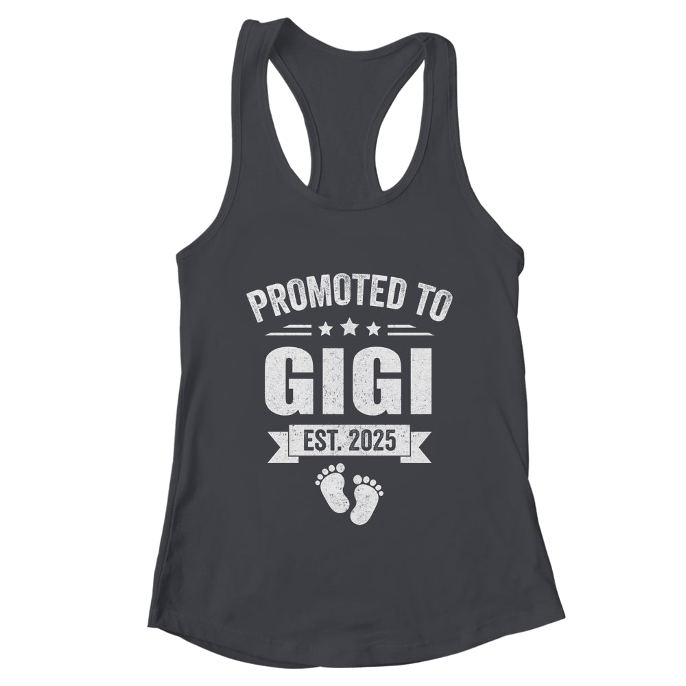 Promoted To Gigi Est 2025 Mothers Day First Time New Gigi Shirt & Tank Top | teecentury