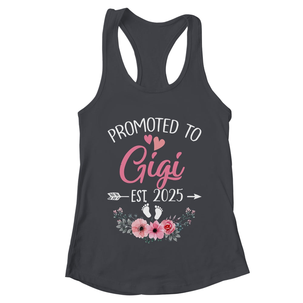 Promoted To Gigi Est 2025 Mothers Day First Time Shirt & Tank Top | teecentury