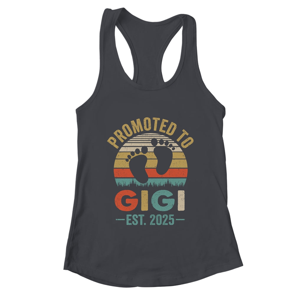 Promoted To Gigi Est 2025 Mothers Day Vintage Shirt & Tank Top | teecentury