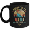 Promoted To Gigi Est 2025 Retro First Time Gigi Mug | teecentury