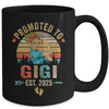 Promoted To Gigi Est 2025 Retro First Time Gigi Mug | teecentury
