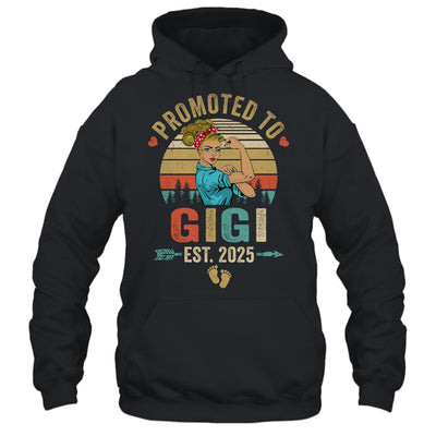 Promoted To Gigi Est 2025 Retro First Time Gigi Shirt & Tank Top | teecentury