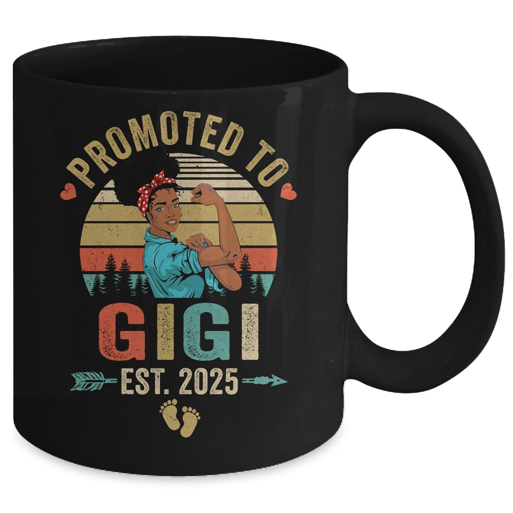Promoted To Gigi Est 2025 Vintage First Time Gigi Mug | teecentury