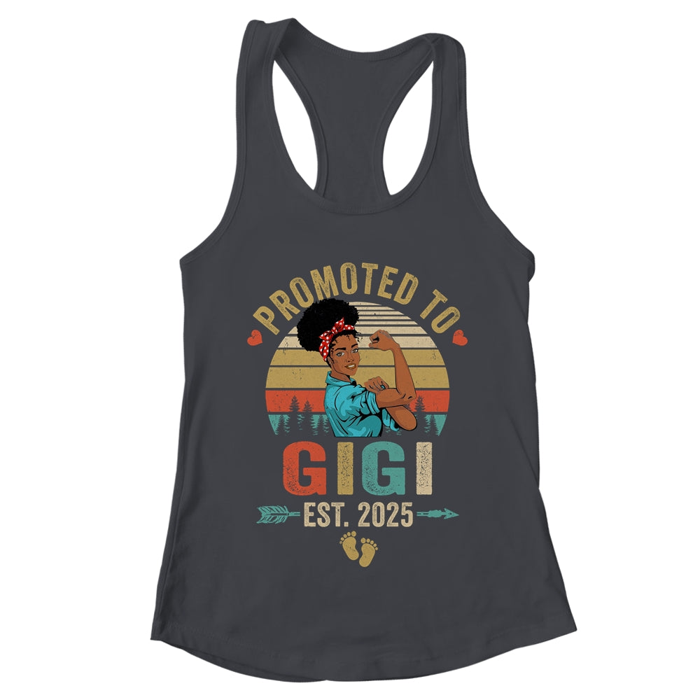 Promoted To Gigi Est 2025 Vintage First Time Gigi Shirt & Tank Top | teecentury