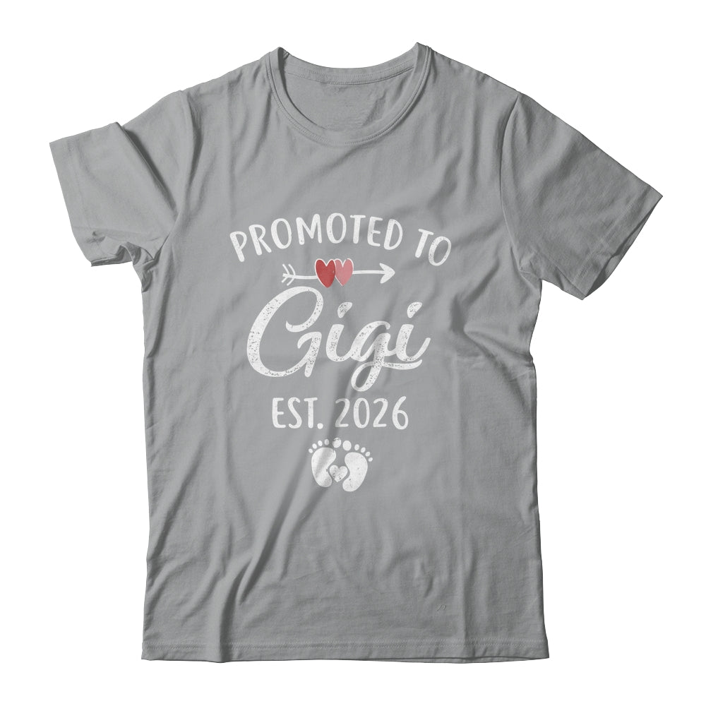 Promoted To Gigi Est 2026 Funny First Time Mothers Day Shirt & Hoodie | teecentury