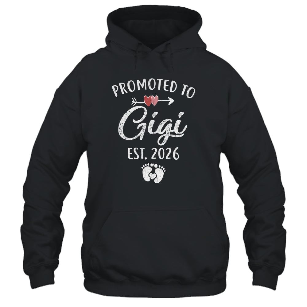 Promoted To Gigi Est 2026 Funny First Time Mothers Day Shirt & Hoodie | teecentury