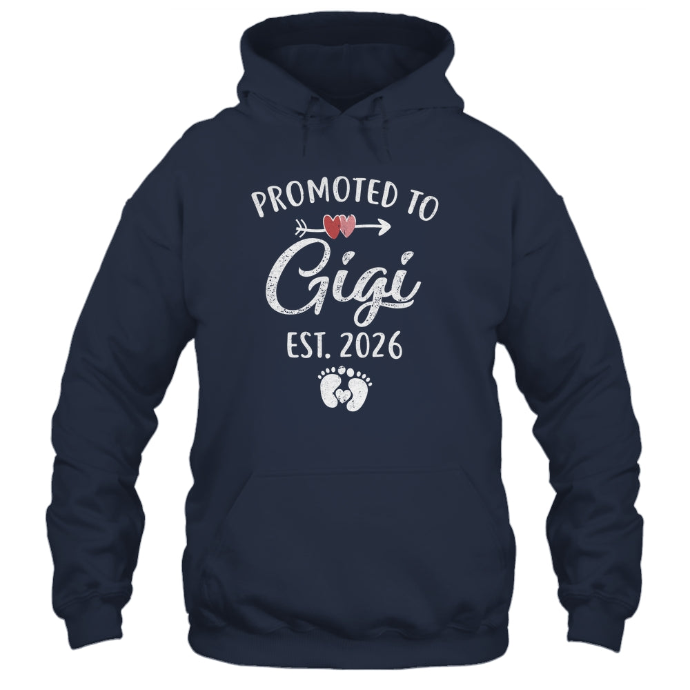 Promoted To Gigi Est 2026 Funny First Time Mothers Day Shirt & Hoodie | teecentury