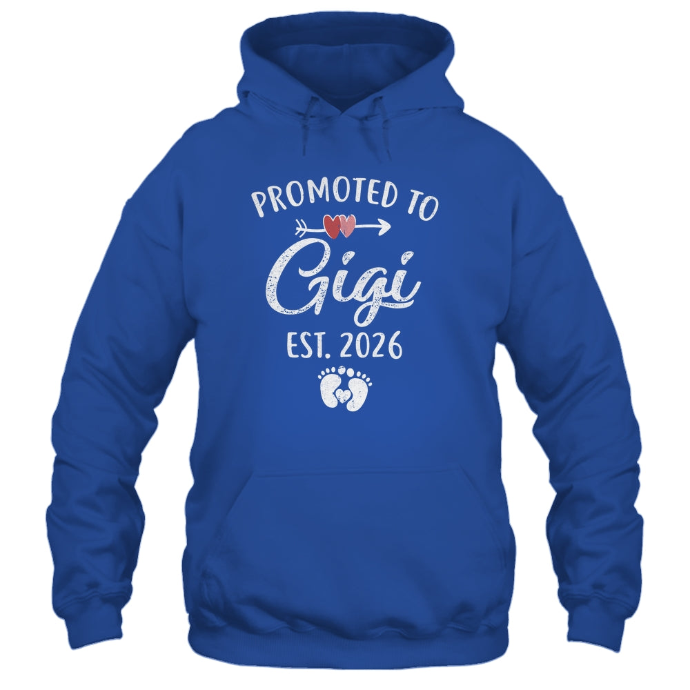 Promoted To Gigi Est 2026 Funny First Time Mothers Day Shirt & Hoodie | teecentury