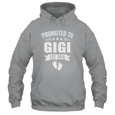 Promoted To Gigi Est 2026 Mothers Day First Time New Gigi Shirt & Hoodie | teecentury