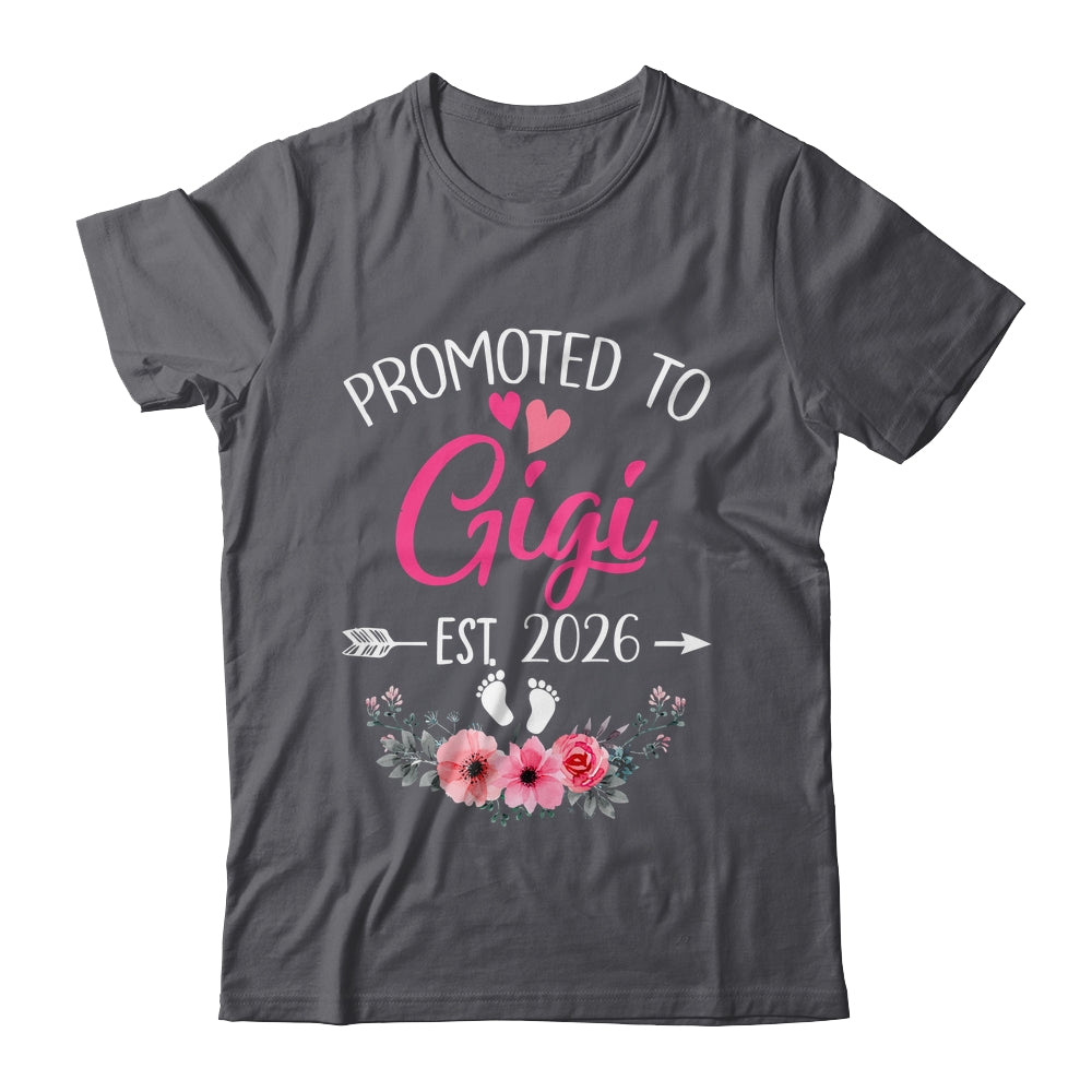 Promoted To Gigi Est 2026 Mothers Day First Time Shirt & Tank Top | teecentury
