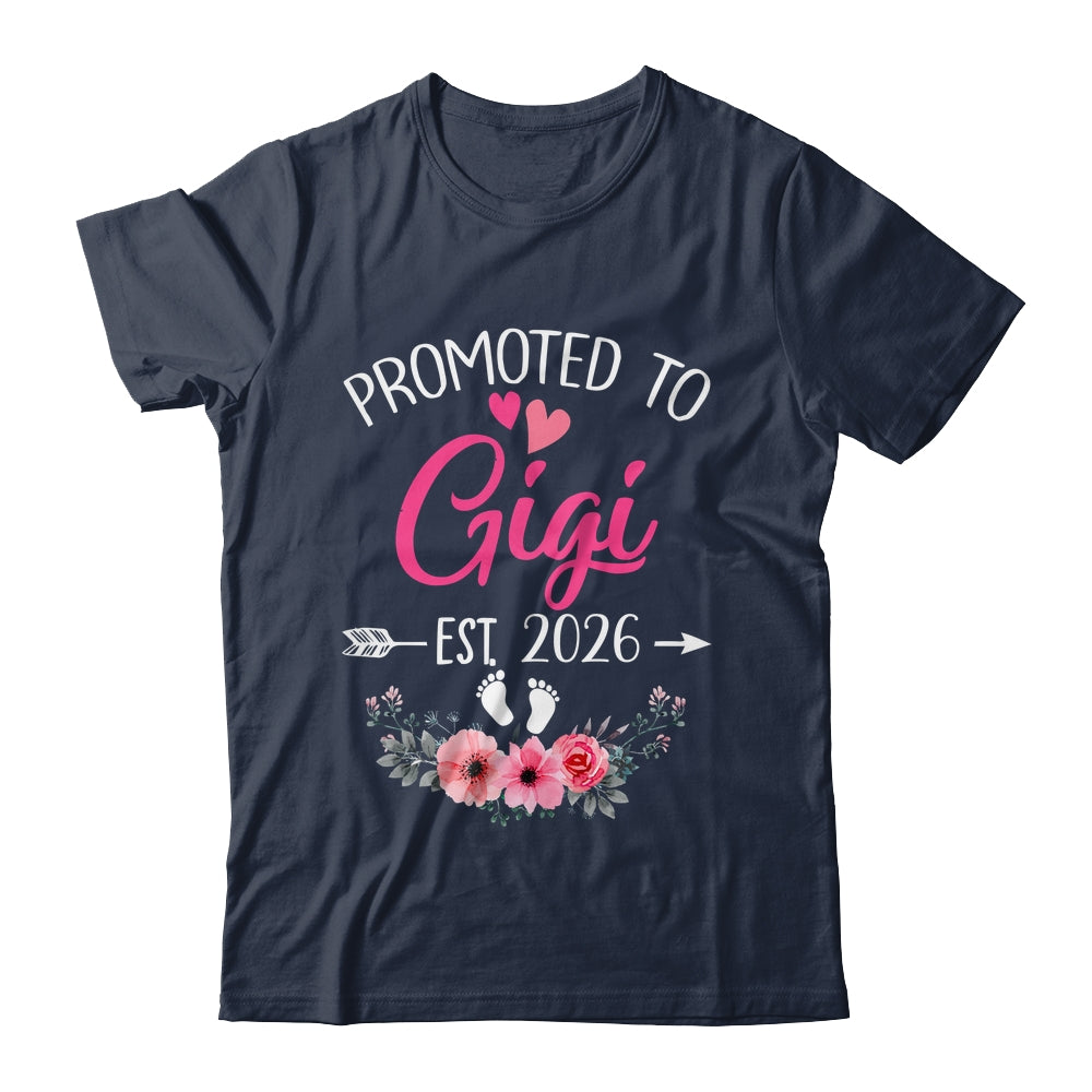 Promoted To Gigi Est 2026 Mothers Day First Time Shirt & Tank Top | teecentury