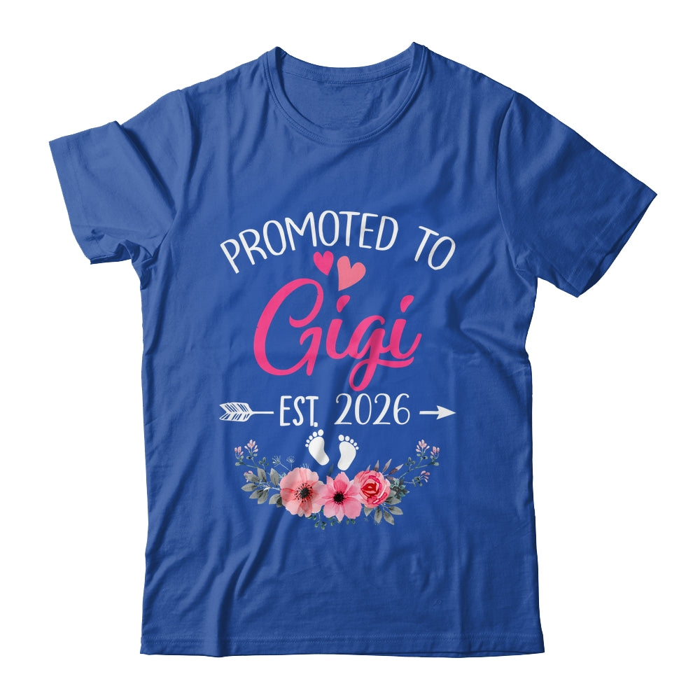 Promoted To Gigi Est 2026 Mothers Day First Time Shirt & Tank Top | teecentury