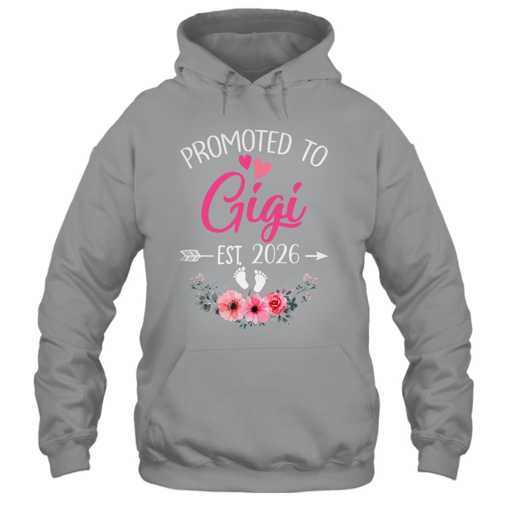 Promoted To Gigi Est 2026 Mothers Day First Time Shirt & Tank Top | teecentury