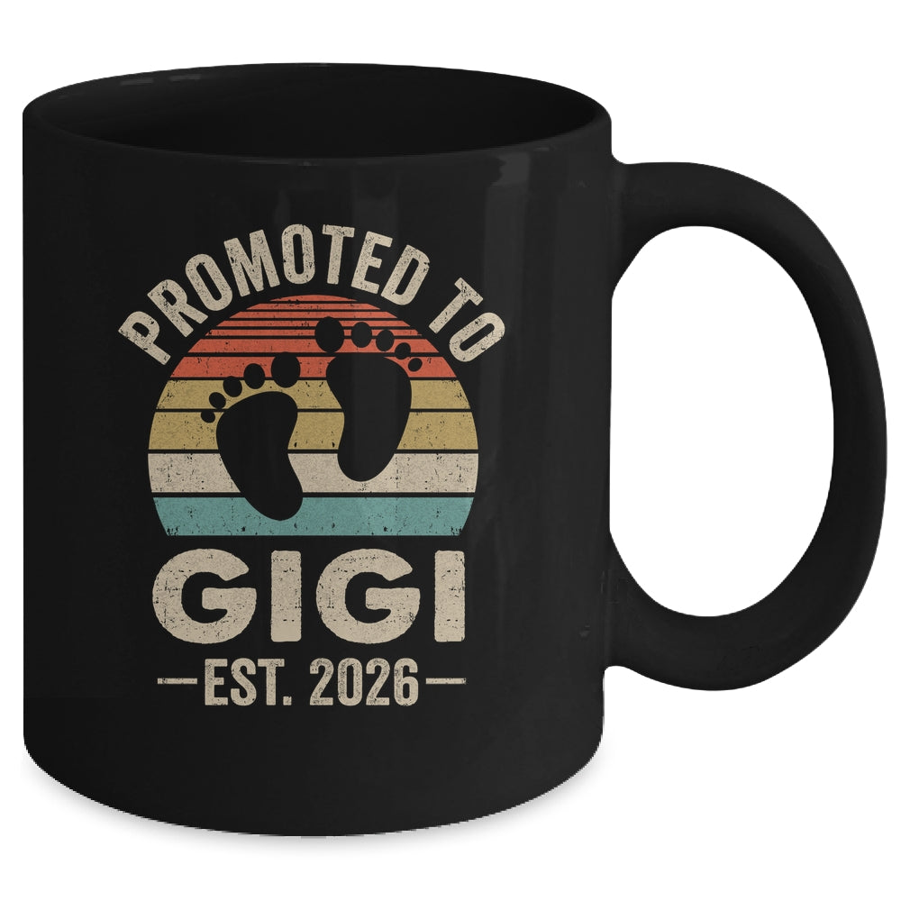 Promoted To Gigi Est 2026 Mothers Day Vintage Mug | teecentury