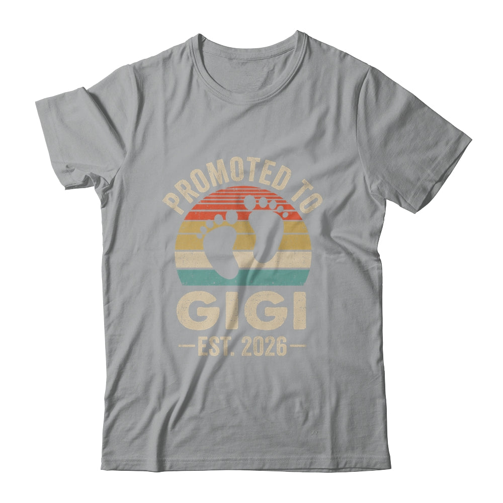 Promoted To Gigi Est 2026 Mothers Day Vintage Shirt & Hoodie | teecentury