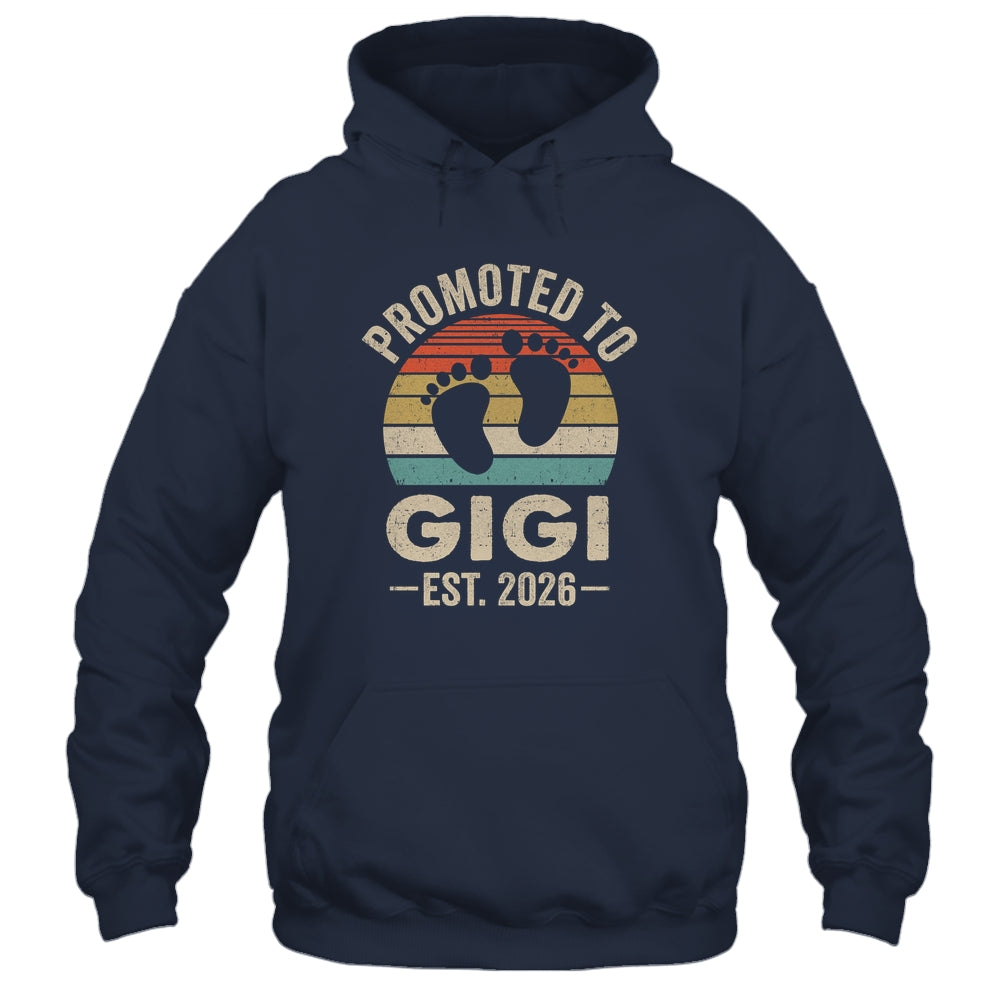 Promoted To Gigi Est 2026 Mothers Day Vintage Shirt & Hoodie | teecentury