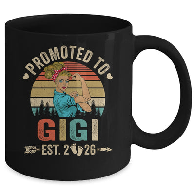 Promoted To Gigi Est 2026 Retro First Time Gigi Mug | teecentury