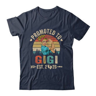 Promoted To Gigi Est 2026 Retro First Time Gigi Shirt & Tank Top | teecentury