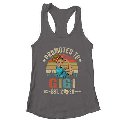 Promoted To Gigi Est 2026 Retro First Time Gigi Shirt & Tank Top | teecentury