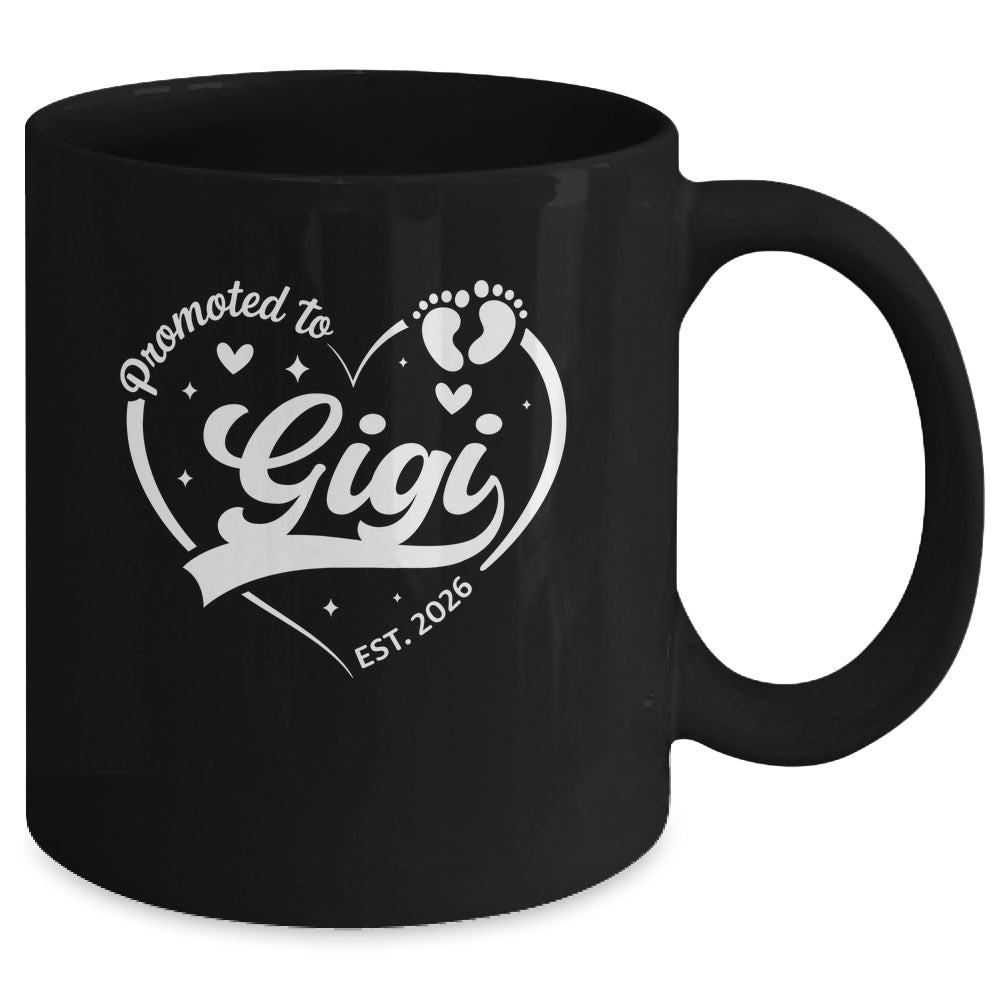 Promoted To Gigi Est 2026 Soon To Be New Grandmom Heart Mug | teecentury