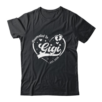 Promoted To Gigi Est 2026 Soon To Be New Grandmom Heart Shirt & Tank Top | teecentury