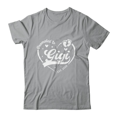 Promoted To Gigi Est 2026 Soon To Be New Grandmom Heart Shirt & Tank Top | teecentury