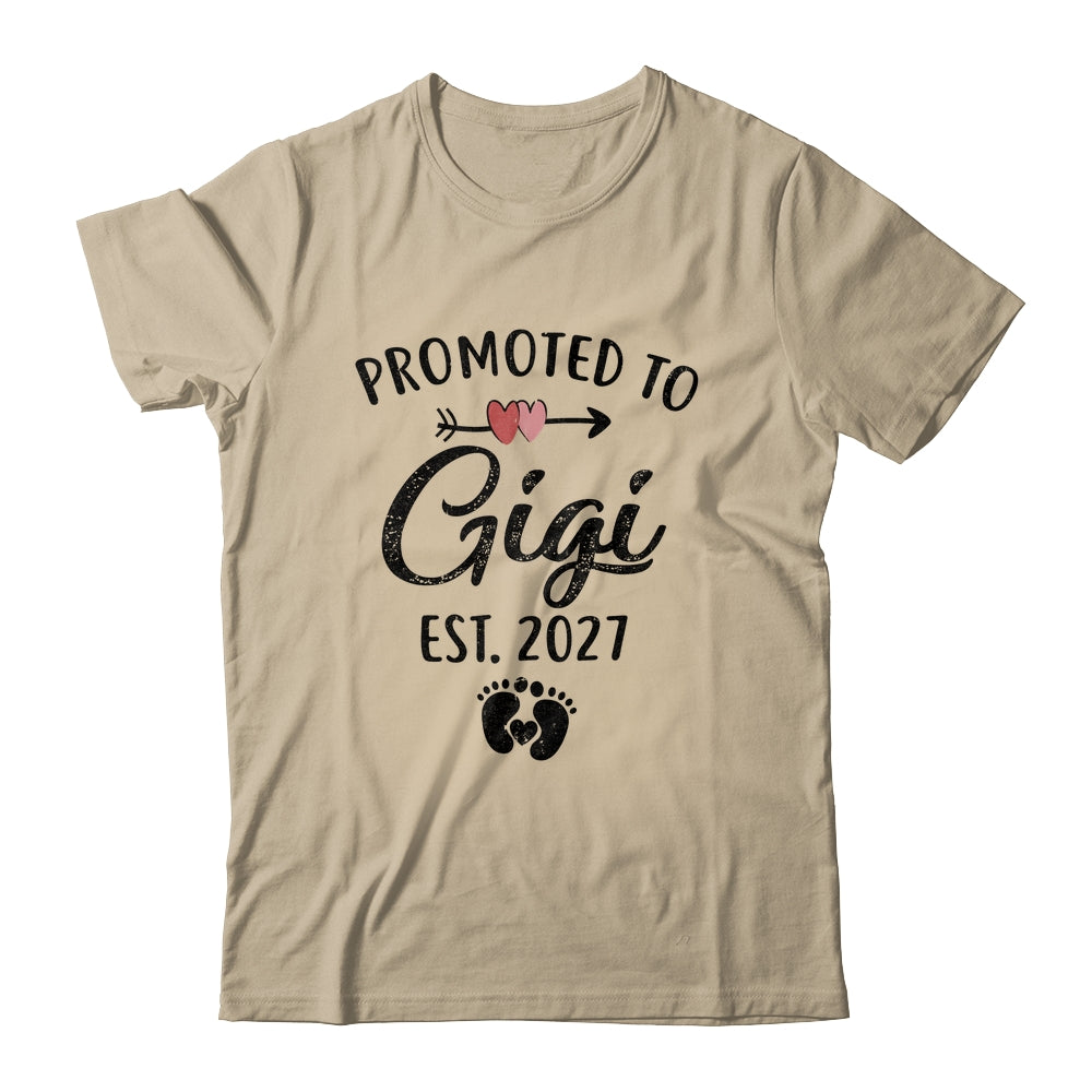 Promoted To Gigi Est 2027 First Time Mothers Day Shirt & Hoodie | teecentury