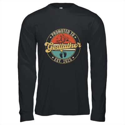 Promoted To Godfather 2025 Pregnancy New First Uncle Retro Shirt & Hoodie | teecentury