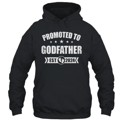 Promoted To Godfather Est 2024 Fathers Day First Time New Shirt & Hoodie | teecentury