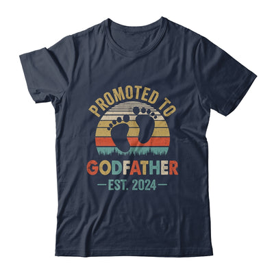 Promoted To Godfather Est 2024 Fathers Day Vintage Shirt & Tank Top | teecentury