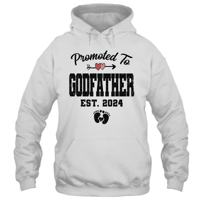 Promoted To Godfather Est 2024 First Time Fathers Day Shirt & Hoodie | teecentury
