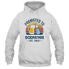 Promoted To Godfather Est 2024 First Time Fathers Day Retro Shirt & Hoodie | teecentury