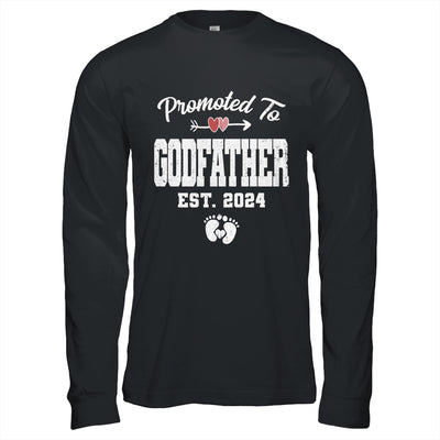 Promoted To Godfather Est 2024 Funny First Time Fathers Day Shirt & Hoodie | teecentury