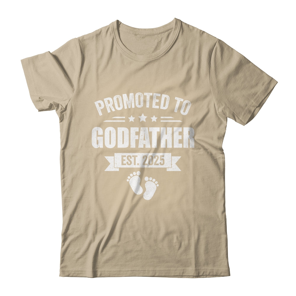 Promoted To Godfather Est 2025 Fathers Day First Time New Shirt & Hoodie | teecentury