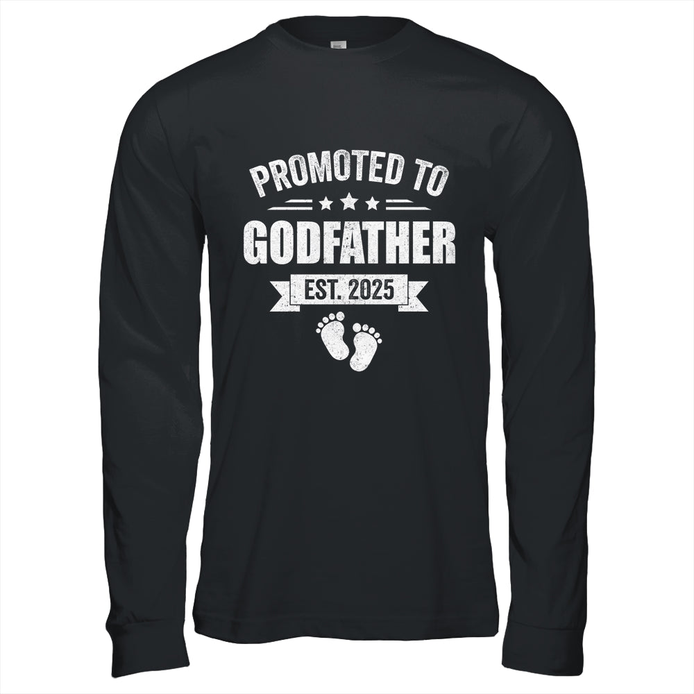 Promoted To Godfather Est 2025 Fathers Day First Time New Shirt & Hoodie | teecentury