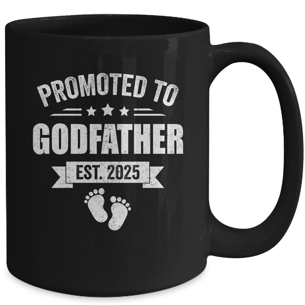 Promoted To Godfather Est 2025 Fathers Day First Time New Mug | teecentury