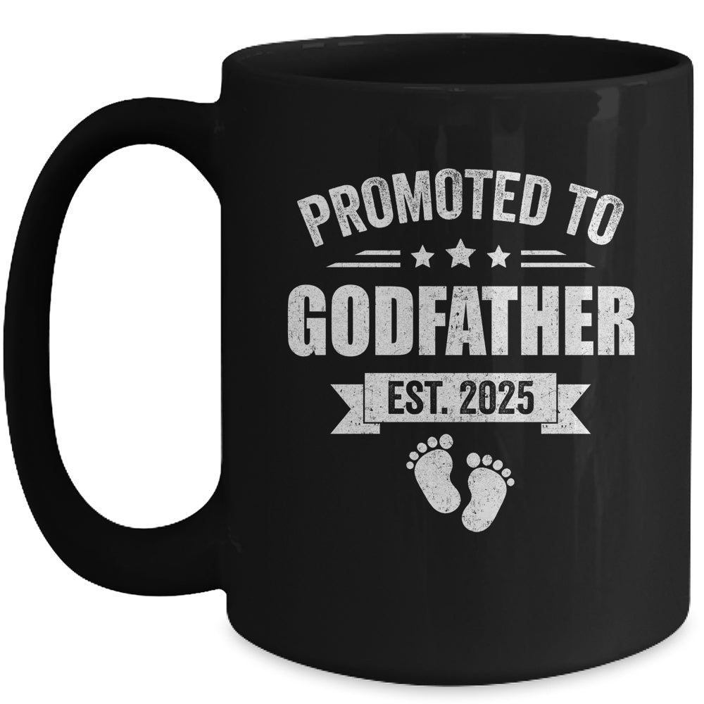 Promoted To Godfather Est 2025 Fathers Day First Time New Mug | teecentury