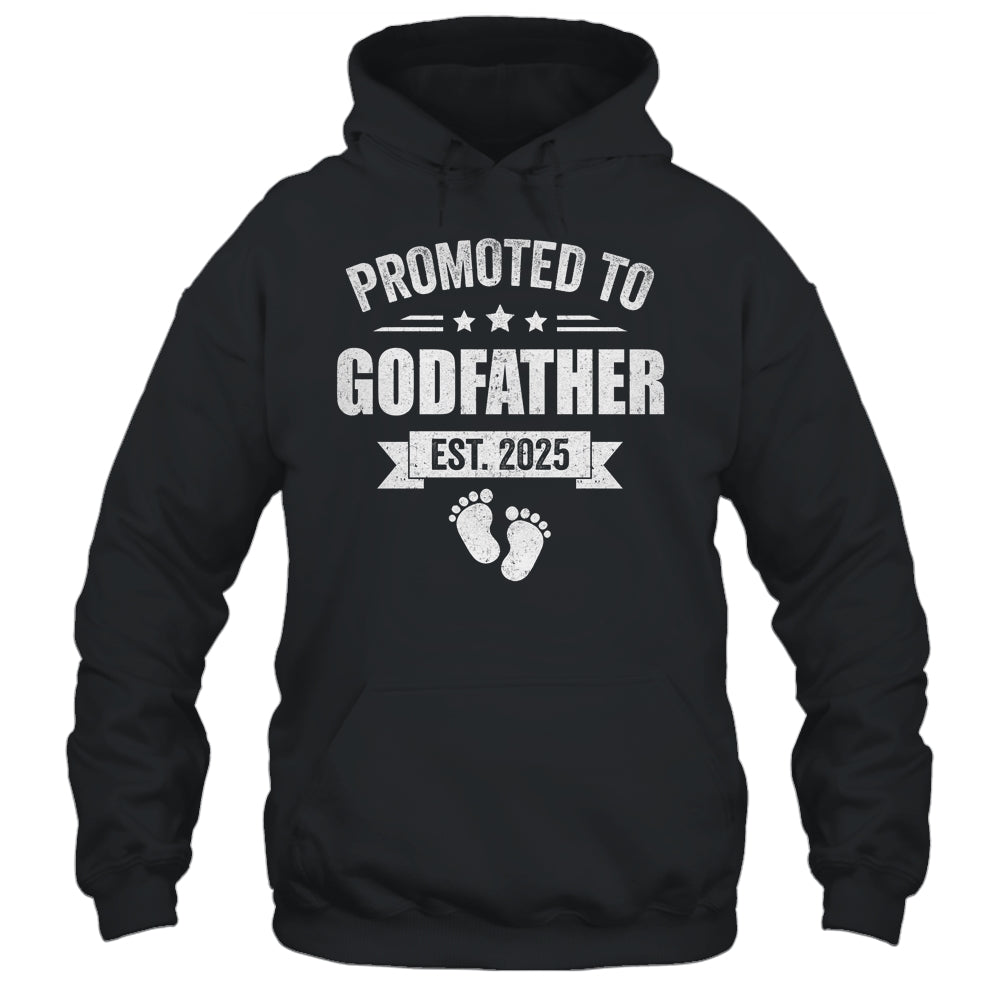 Promoted To Godfather Est 2025 Fathers Day First Time New Shirt & Hoodie | teecentury