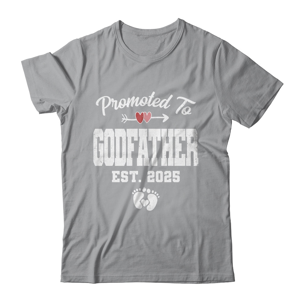Promoted To Godfather Est 2025 Funny First Time Fathers Day Shirt & Hoodie | teecentury