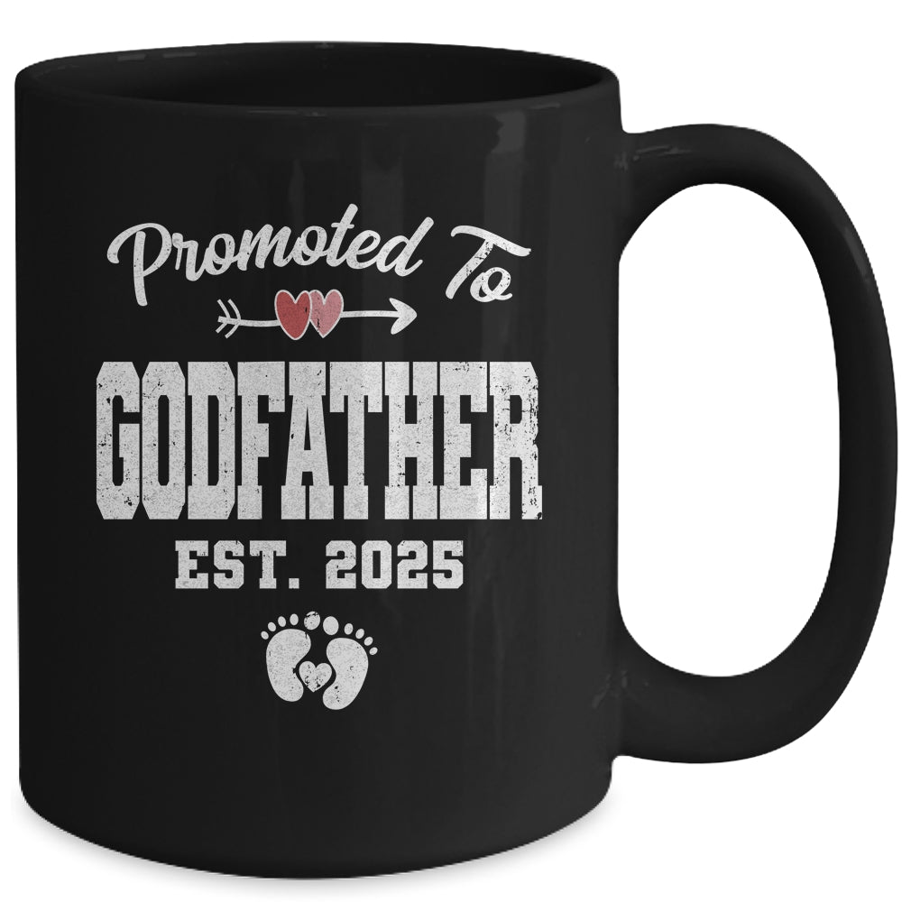 Promoted To Godfather Est 2025 Funny First Time Fathers Day Mug | teecentury