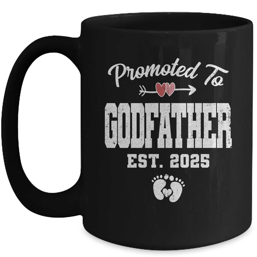 Promoted To Godfather Est 2025 Funny First Time Fathers Day Mug | teecentury