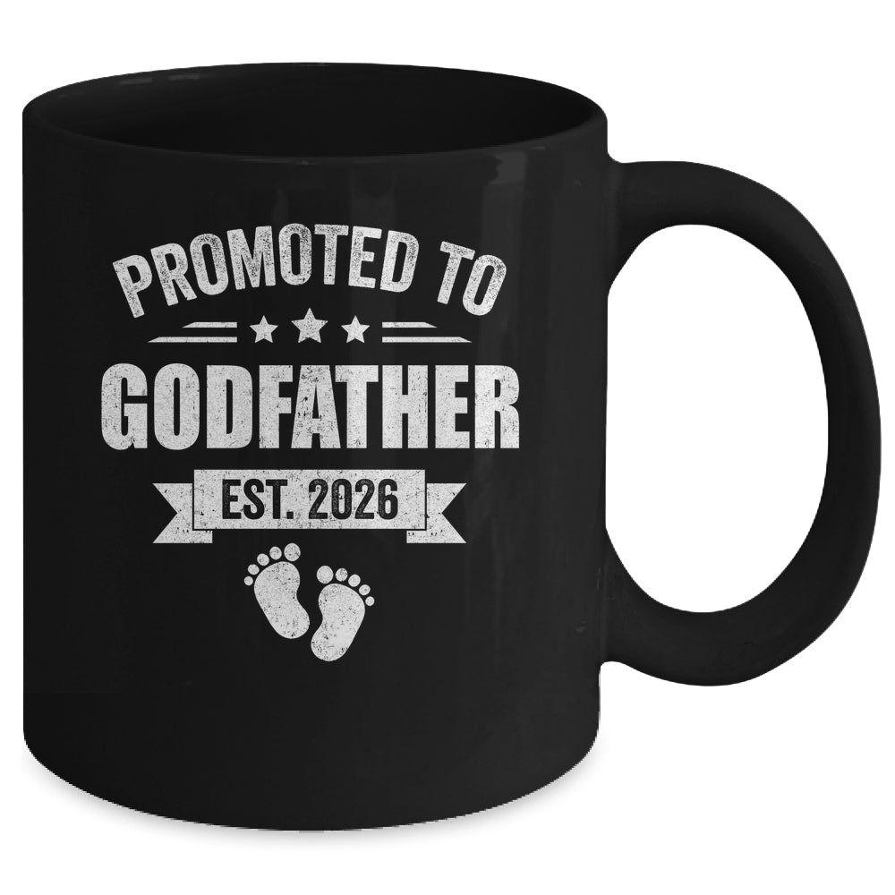 Promoted To Godfather Est 2026 Fathers Day First Time New Mug | teecentury