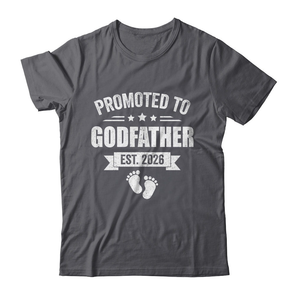 Promoted To Godfather Est 2026 Fathers Day First Time New Shirt & Hoodie | teecentury