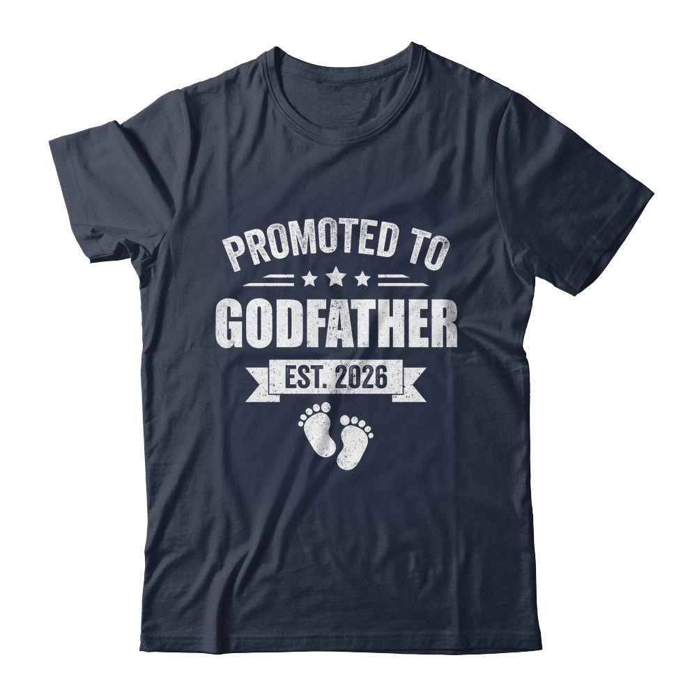 Promoted To Godfather Est 2026 Fathers Day First Time New Shirt & Hoodie | teecentury